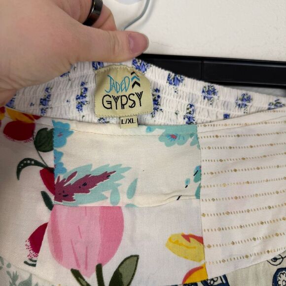 Jaded Gypsy Patchwork Bohemian Sunrise Pants Size L/XL - Picture 8 of 14